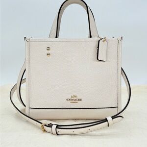 COACH Dempsey Tote Bag 22 In Chalk White CO971